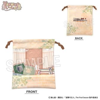 窓付き巾着 進撃の巨人 YOKKO いっしょ！