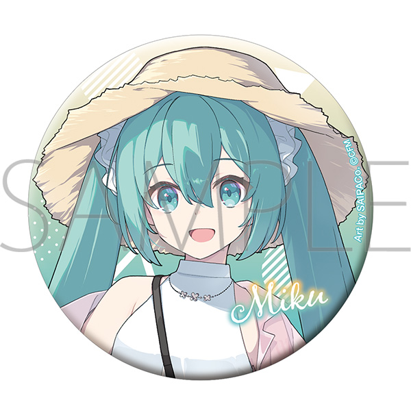 グリッター缶バッジ／初音ミク