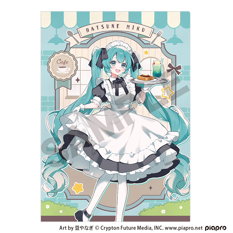 初音ミク シングルクリアファイル　初音ミク　レトロ喫茶
