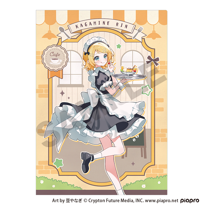 初音ミク シングルクリアファイル　鏡音リン　レトロ喫茶