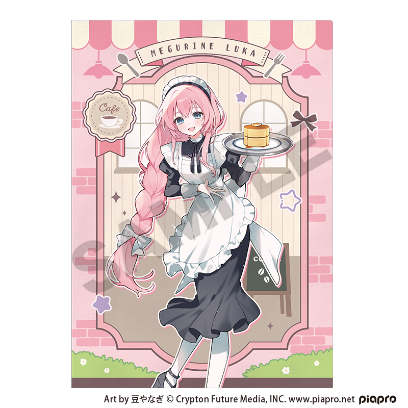 初音ミク シングルクリアファイル　巡音ルカ　レトロ喫茶