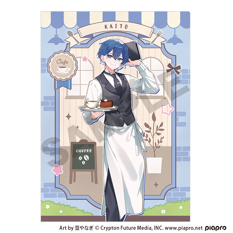 初音ミク シングルクリアファイル　KAITO　レトロ喫茶