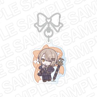 魔法少女ノ魔女裁判 ホログラムキーホルダー 蓮見レイア 制服風コーデ デフォルメ ver.