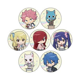 FAIRY TAIL 100年クエスト トレーディング缶バッジ（学園／ver.A） 【BOX／7個入り】